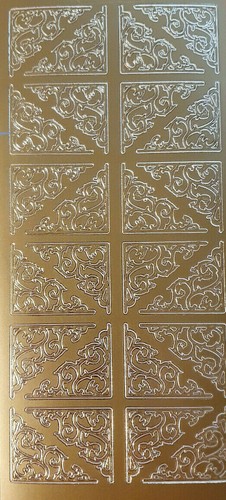 Stickerbogen verzierung gold - stickerbogen,
