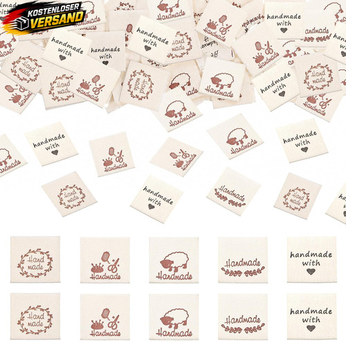 Handmade stoff labels set 100 - handmade,