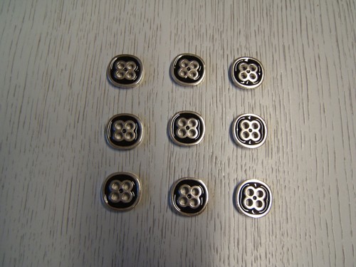 Knöpfe metall silberfarbig - 9,