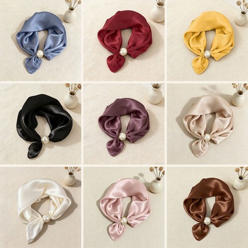 Damen satinschal mit - damen,