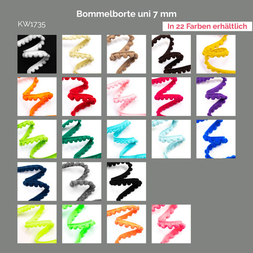 Bommelborte uni preis - -,