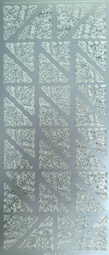 Stickerbogen verzierung silber - stickerbogen,