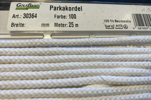 Parkakordel weiß mm - 3, m