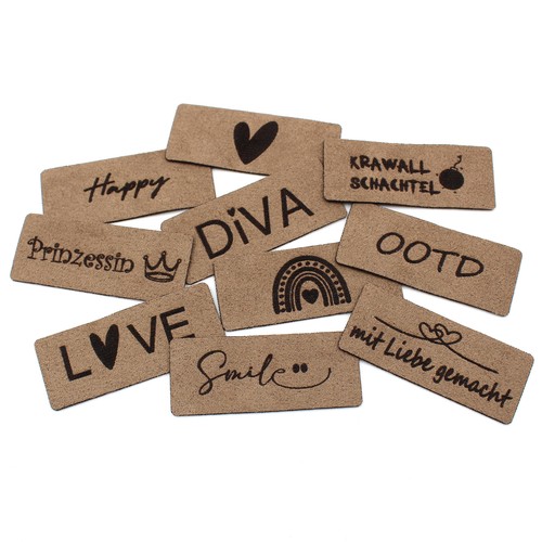 10er set label nähetikett - label,